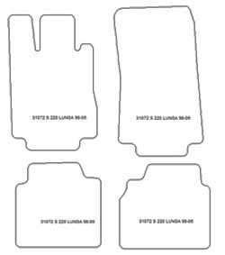 Alfombrillas para Mercedes Clase S (W220) larga 1998-06.2005 MTM Top