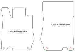 Alfombrillas para Mercedes SL 350 2001-2012 MTM Top