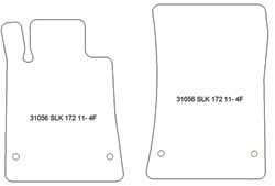 Alfombrillas para Mercedes SLK (R172) 03.2011- MTM Top