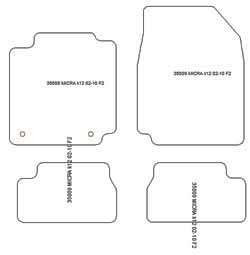 Alfombrillas para Nissan Micra (K12) 2002-2010 MTM Top