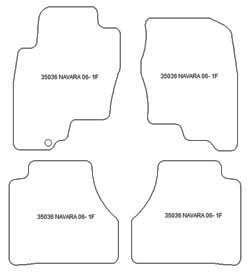 Alfombrillas para Nissan Navara (D40) 07.2005-2010 MTM Top
