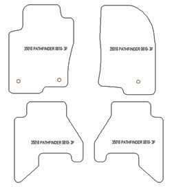 Alfombrillas para Nissan Pathfinder (R51) 08.2010-2014 MTM Top