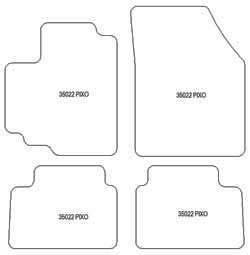 Alfombrillas para Nissan Pixo 06.2009-2013 MTM Top