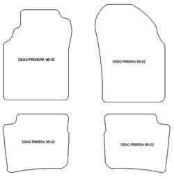 Alfombrillas para Nissan Primera (P-11) 06.1996-07.2002 MTM Top