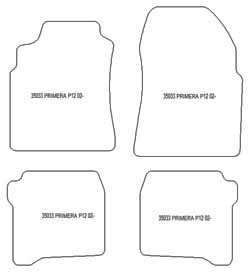 Alfombrillas para Nissan Primera (P-12) 01.2002-2008 MTM Top