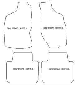 Alfombrillas para Nissan Terrano II (R20) 5 puertas 1993-2006 MTM Top