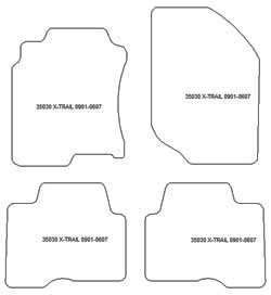 Alfombrillas para Nissan X-Trail I (T30) 06.2001-05.2007 MTM Top