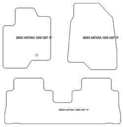 Alfombrillas para Opel Antara 12.2006-12.2007 MTM Top