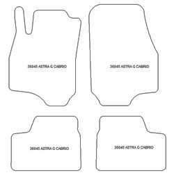 Alfombrillas para Opel Astra G Cabrio 1998-2009 MTM Top