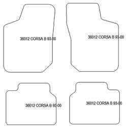 Alfombrillas para Opel Corsa B 1993-2000 MTM Top