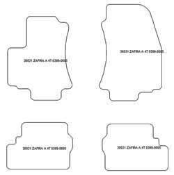 Alfombrillas para Opel Zafira A 5 asientos 1999-04.2005 MTM Top