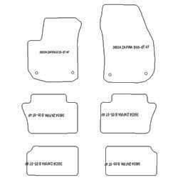 Alfombrillas para Opel Zafira B 7 asientos 05.2005-12.2011 MTM Top