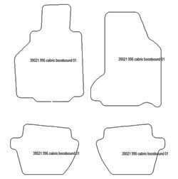Alfombrillas para Porsche 996 Cabrio 2001- MTM Top