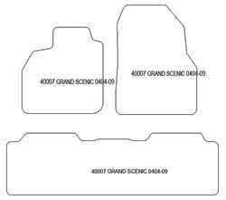 Alfombrillas para Renault Grand Scenic II 03.2004-04.2009 MTM Top