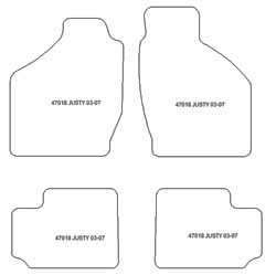 Alfombrillas para Subaru Justy III 09.2003-08.2007 MTM Top