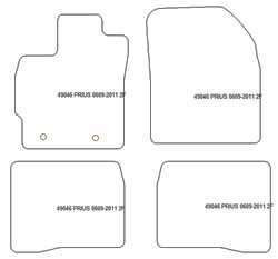 Alfombrillas para Toyota Prius III (XW30) 06.2009-2011 MTM Top