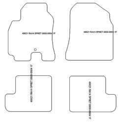 Alfombrillas para Toyota RAV4 II (XA20) (faros antiniebla rectangulares) 5 puertas 2000-01.2006 MTM Top