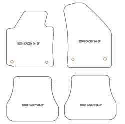 Alfombrillas para Volkswagen Caddy Life / Maxi 2004-10.2020 MTM Top