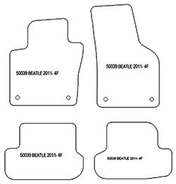 Alfombrillas para Volkswagen New Beetle 2011-07.2019 MTM Top