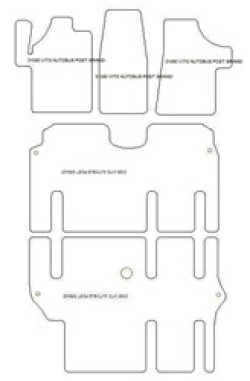 Alfombrillas para Mercedes Vito autobus 08.2003-2014 MTM Top