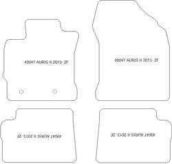 Alfombrillas para Toyota Auris II Touring Sports (tambien Hybrid) 07.2013-12.2018 MTM Top