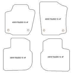 Alfombrillas para Seat Toledo IV 10.2012-2019 MTM Top