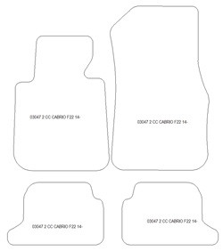 Alfombrillas para BMW Serie 2 (F22) / M2 Coupe (F87) Coupe 02.2014- MTM Top