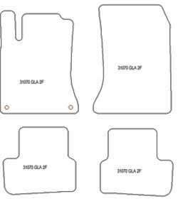 Alfombrillas para Mercedes GLA I (X156) 03.2014-11.2019 MTM Top