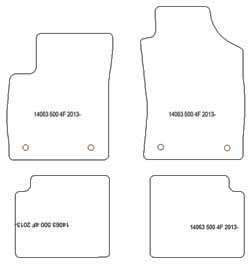 Alfombrillas para Fiat 500 2013- MTM Top