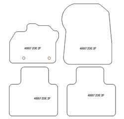 Alfombrillas para Renault Zoe 2013-05.2019 MTM Top