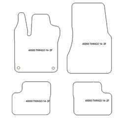 Alfombrillas para Renault Twingo III (tambien Electric) 08.2014- MTM Top