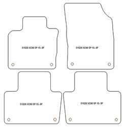 Alfombrillas para Volvo XC90 II 5 asientos (tambien Mild Hybrid / Plug-in Hybrid) 2015- MTM Top