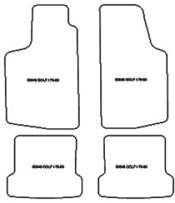 Alfombrillas para Volkswagen Golf 1 1979-1983 MTM Top