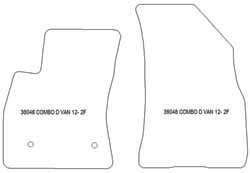 Alfombrillas para Opel Combo D van 01.2012-12.2017 MTM Top