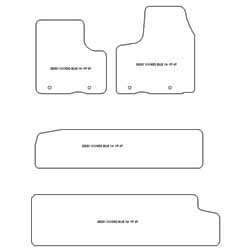 Alfombrillas para Opel Vivaro bus 2014-02.2019 MTM Top