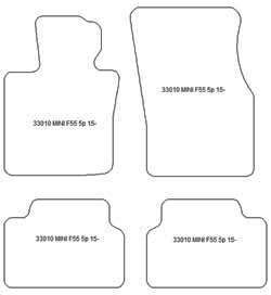 Alfombrillas para Mini Mini (F55) 5 puertas 2015-2024 MTM Top