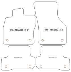 Alfombrillas para Audi A3 (8V7) Cabrio 2014-2020 MTM Top
