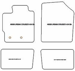 Alfombrillas para Toyota Urban Cruiser 4WD 2009-2014 MTM Top
