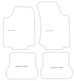 Alfombrillas para Volkswagen Golf 3 Cabrio 1993-1999 MTM Top