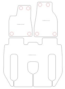 Alfombrillas para Tesla Model X 6 asientos (with central console) 2016- MTM Top