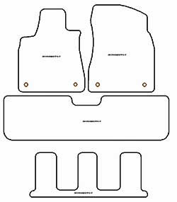 Alfombrillas para Lexus RX 7 asientos 2018-09.2022 MTM Top