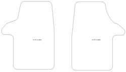 Alfombrillas para Volkswagen T6 Transporter van 2015-