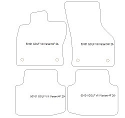 Alfombrillas para Volkswagen Golf 8 Variant (tambien Plug-in Hybrid) 11.2020- MTM Top