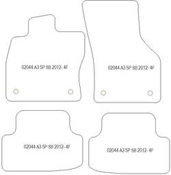Alfombrillas para Audi A3 (8Y) (tambien Plug-in Hybrid) 08.2020- MTM Top