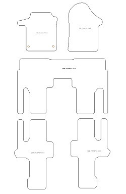 Alfombrillas para Mercedes V-Class (W447) / EQV 300 (electric) bus 10.2014- MTM Top
