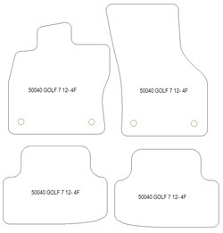 Alfombrillas para Volkswagen Golf 7 Variant 09.2013-12.2019 MTM Top