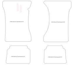 Alfombrillas para Alfa Romeo Giulia GT (pedales bajos/piso) 1963-1975 MTM Top