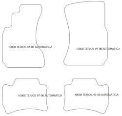 Alfombrillas para Daihatsu Terios I (J100 / J102) transmision automatica 1997-2006 MTM Top