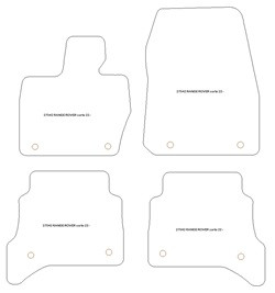 Alfombrillas para Land Rover Range Rover V (L460) Corto 05.2022- MTM Top