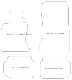 Alfombrillas para BMW Serie 5 (F11) Touring X-Drive 06.2010-2013 MTM Top